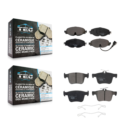 [Avant + Arrière] Kit de plaquette (céramique) de frein pour Volkswagen Jetta Audi A3 Quattro e-Golf Sportback e-tron TT Taos KTC-100529