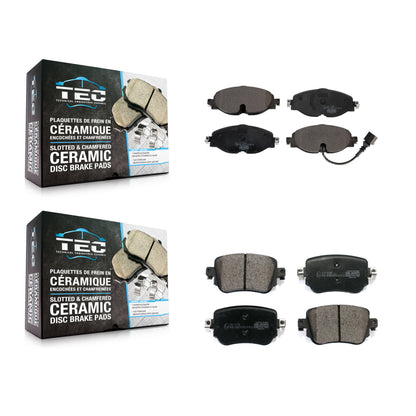 [Avant + Arrière] Kit de plaquette (céramique) de frein pour Volkswagen GTI Golf SportWagen Alltrack Passat KTC-100530
