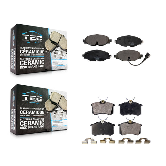 [Avant + Arrière] Kit de plaquette (céramique) de frein pour 2015 Volkswagen Golf SportWagen KTC-100531