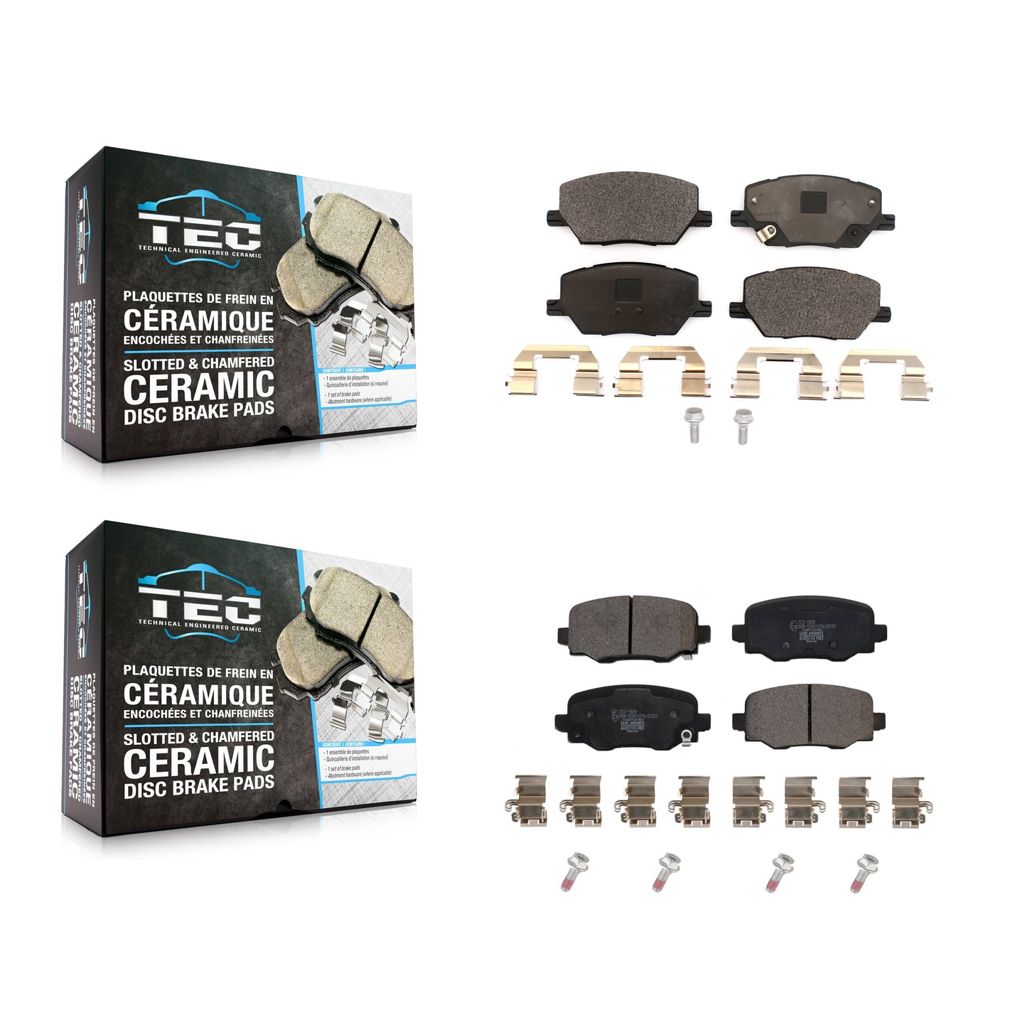 [Avant + Arrière] Kit de plaquette (céramique) de frein pour Jeep Renegade Fiat 500X KTC-100533