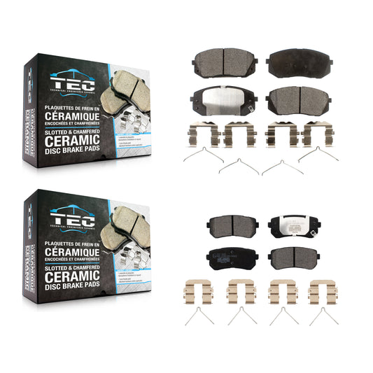 [Avant + Arrière] Kit de plaquette (céramique) de frein pour Kia Optima Hyundai Sonata KTC-100536