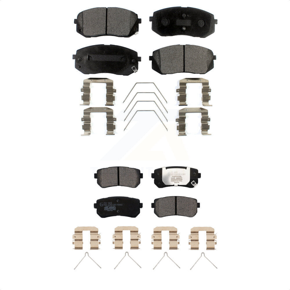 [Avant + Arrière] Kit de plaquette (céramique) de frein pour Kia Optima avec Manual Parking KTC-100537 par TEC