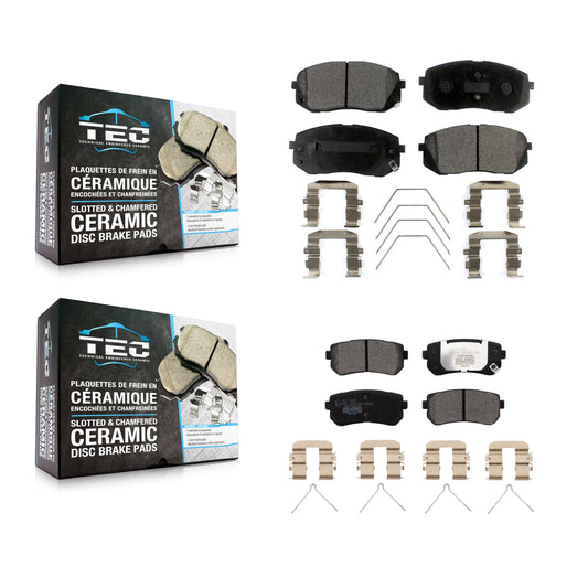 [Avant + Arrière] Kit de plaquette (céramique) de frein pour Kia Optima avec Manual Parking KTC-100537