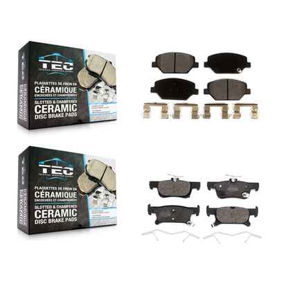 [Avant + Arrière] Kit de plaquette (céramique) de frein pour 2016-2019 Buick Envision avec 288mm Diameter Rotor KTC-100542