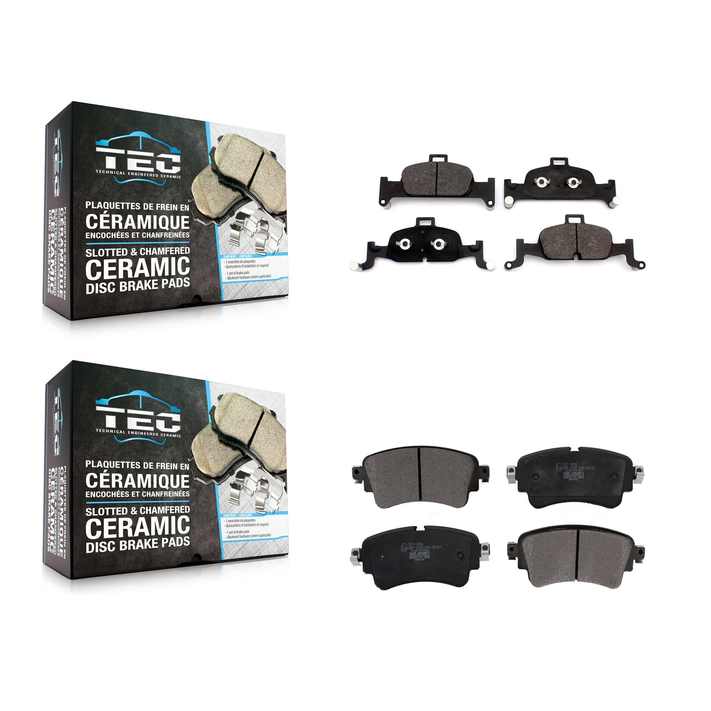 [Avant + Arrière] Kit de plaquette (céramique) de frein pour Audi Q5 A4 A5 Quattro A6 Sportback allroad KTC-100543
