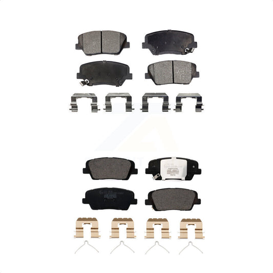 [Avant + Arrière] Kit de plaquette (céramique) de frein pour 2014-2015 Kia Sorento avec Red Painted Calipers KTC-100551 par TEC