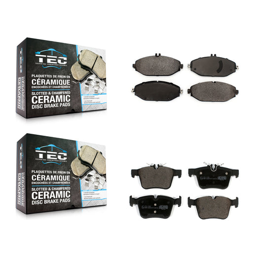 [Avant + Arrière] Kit de plaquette (céramique) de frein pour Mercedes-Benz C300 sans Sport Package KTC-100552