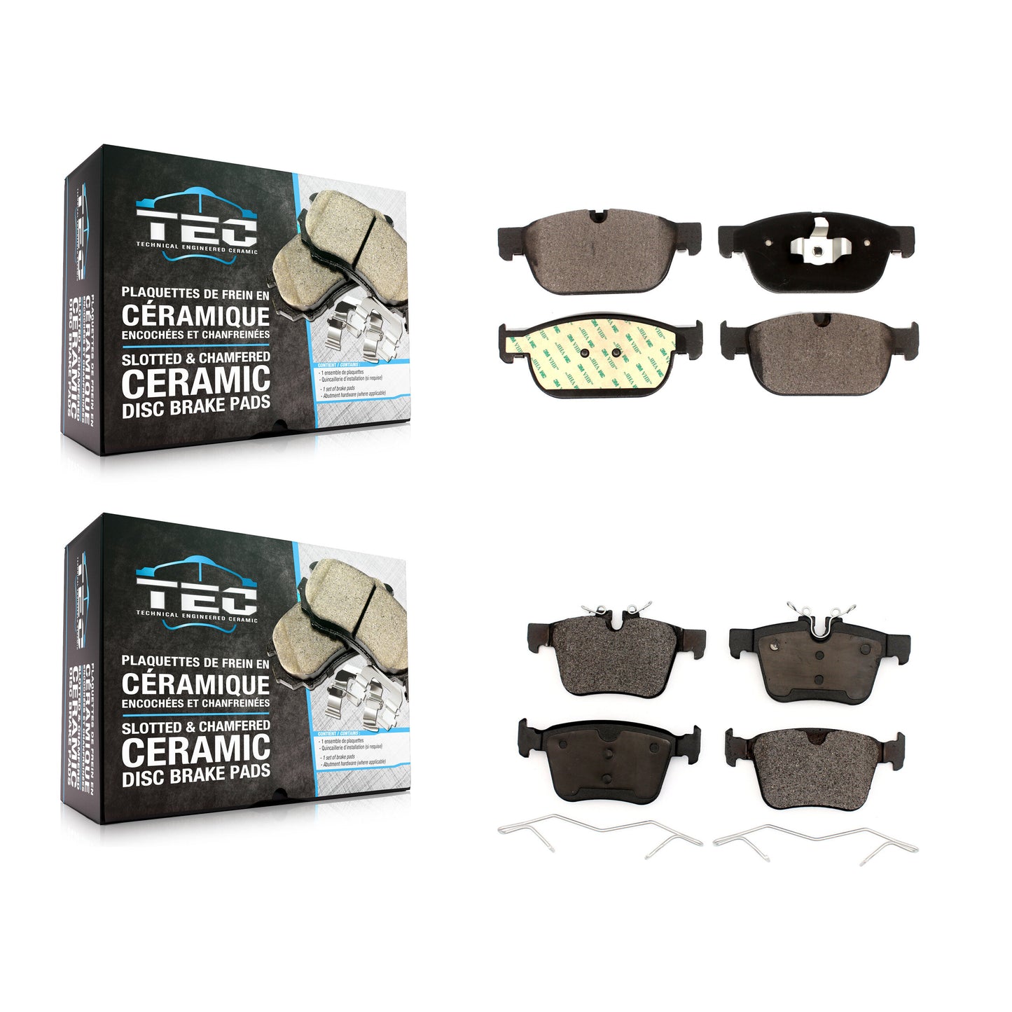 [Avant + Arrière] Kit de plaquette (céramique) de frein pour 2016-2019 Volvo XC90 KTC-100556