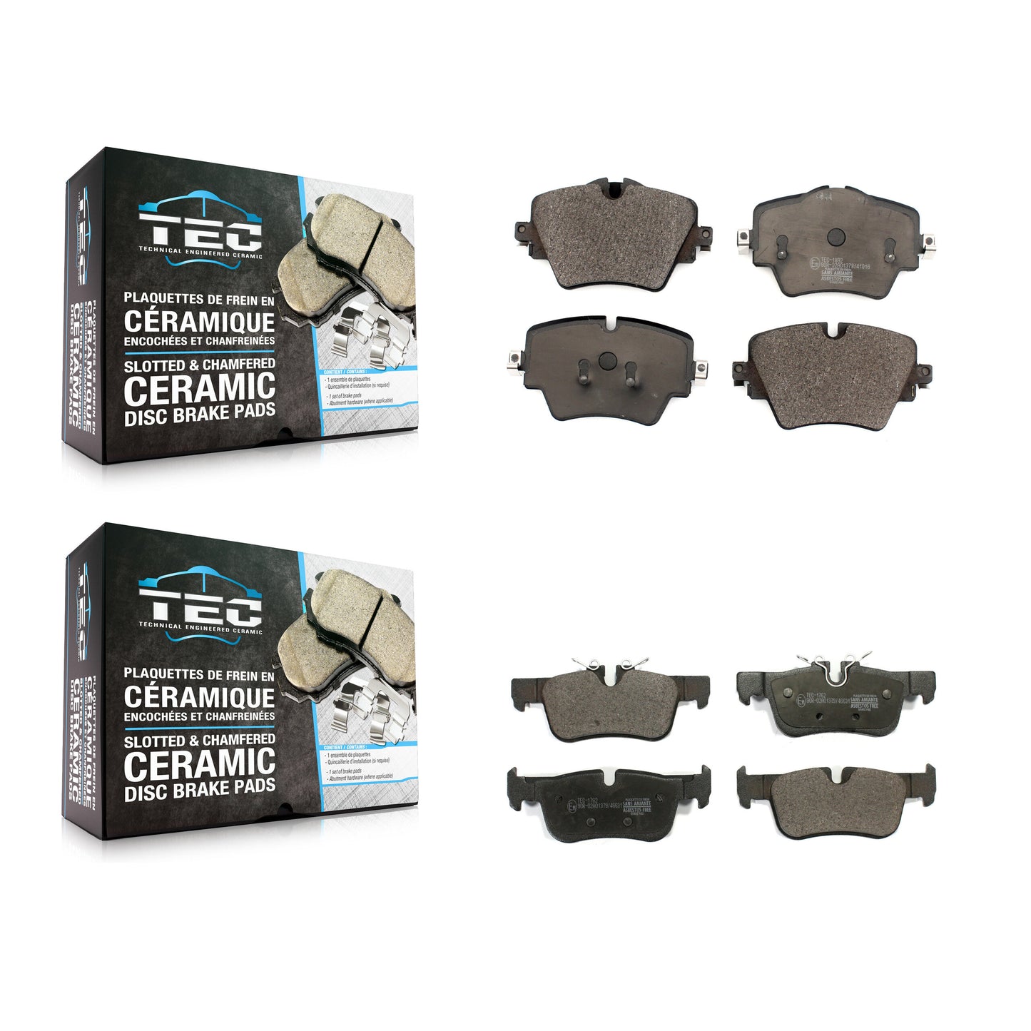 [Avant + Arrière] Kit de plaquette (céramique) de frein pour BMW X1 Mini Cooper Countryman Clubman X2 228i Gran Coupe xDrive KTC-100560