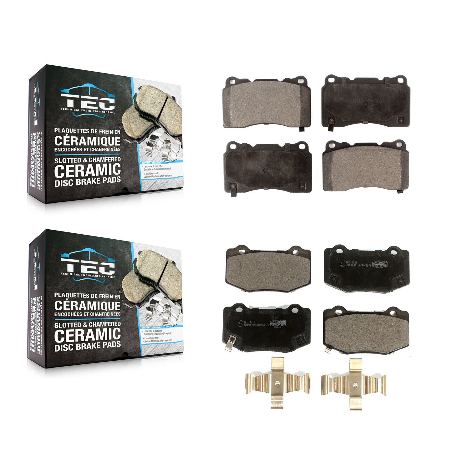 [Avant + Arrière] Kit de plaquette (céramique) de frein pour Chevrolet Corvette Camaro KTC-100573