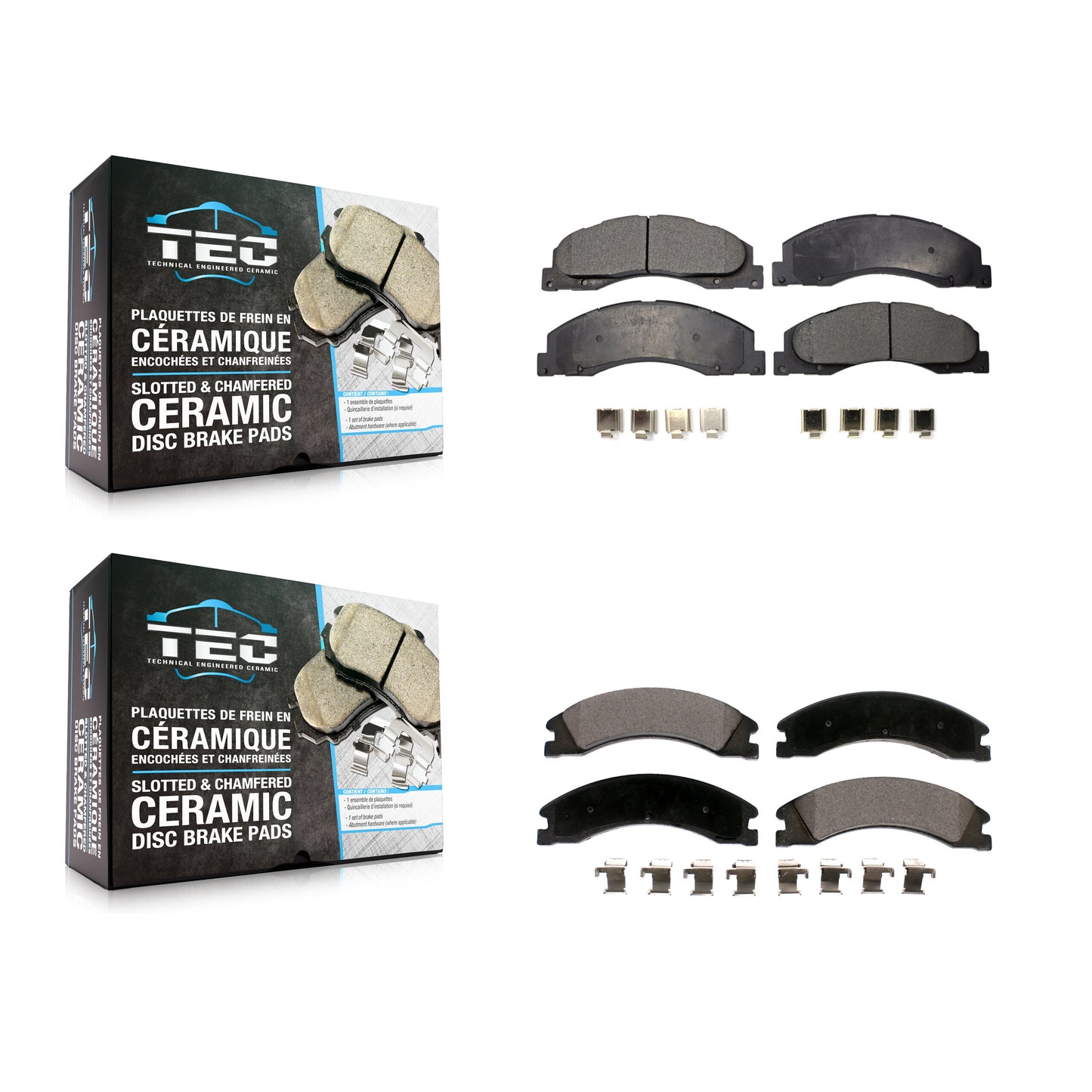[Avant + Arrière] Kit de plaquette (céramique) de frein pour Ford E-450 Super Duty KTC-100575