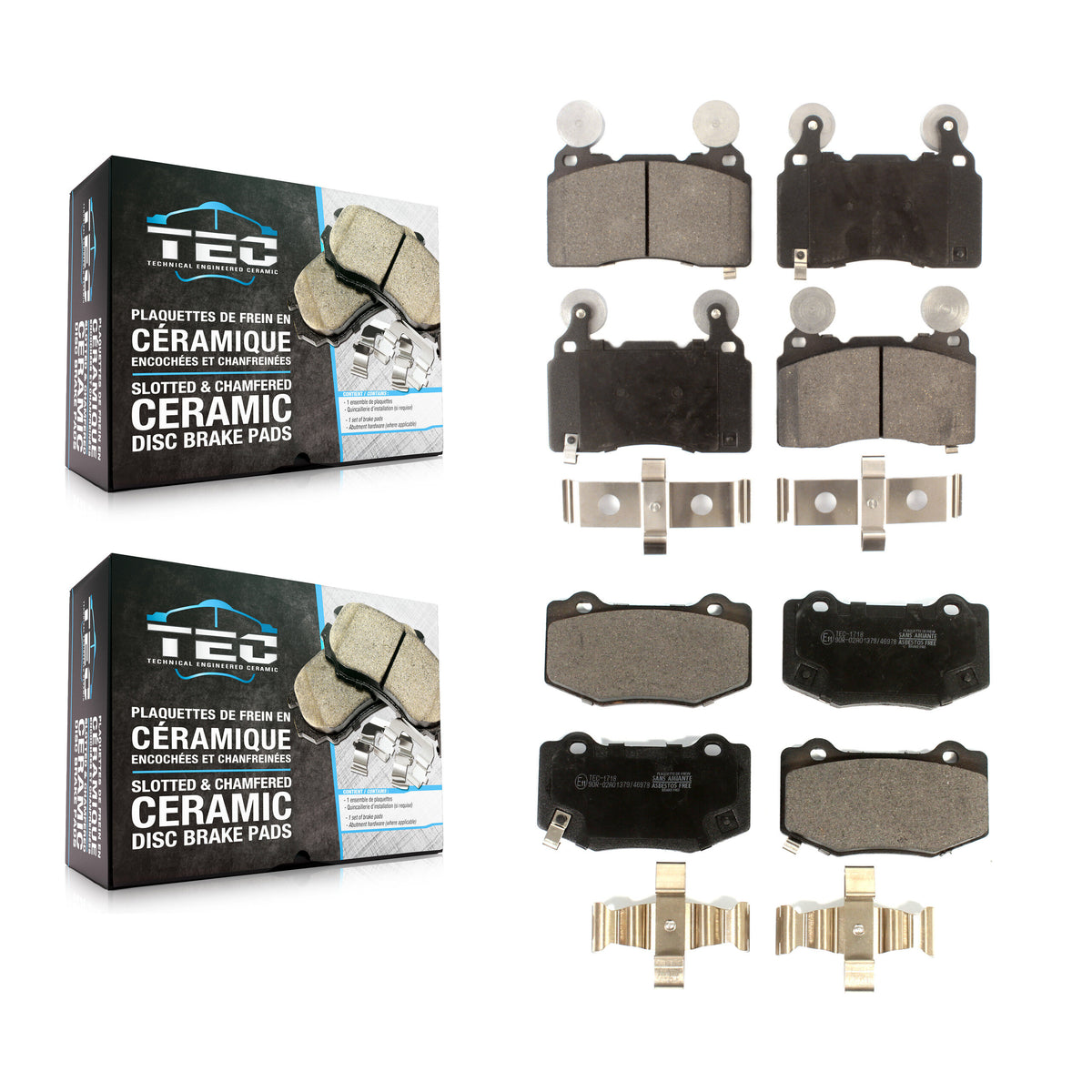 [Avant + Arrière] Kit de plaquette (céramique) de frein pour Chevrolet Corvette Camaro KTC-100580