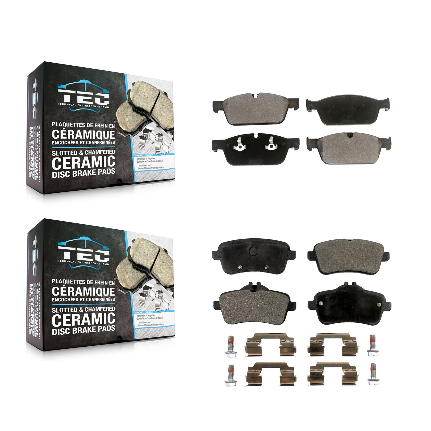 [Avant + Arrière] Kit de plaquette (céramique) de frein pour Mercedes-Benz ML550 GLE550e GLS350d KTC-100581