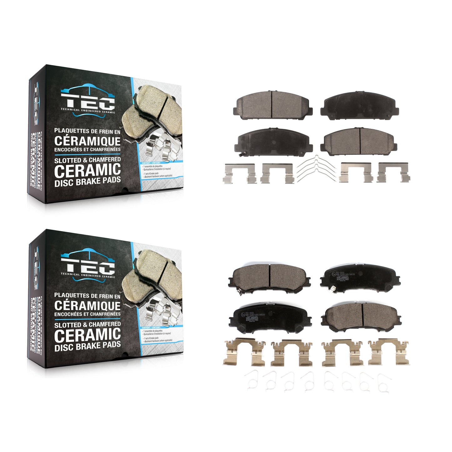 [Avant + Arrière] Kit de plaquette (céramique) de frein pour 2017-2023 Nissan TITAN KTC-100585