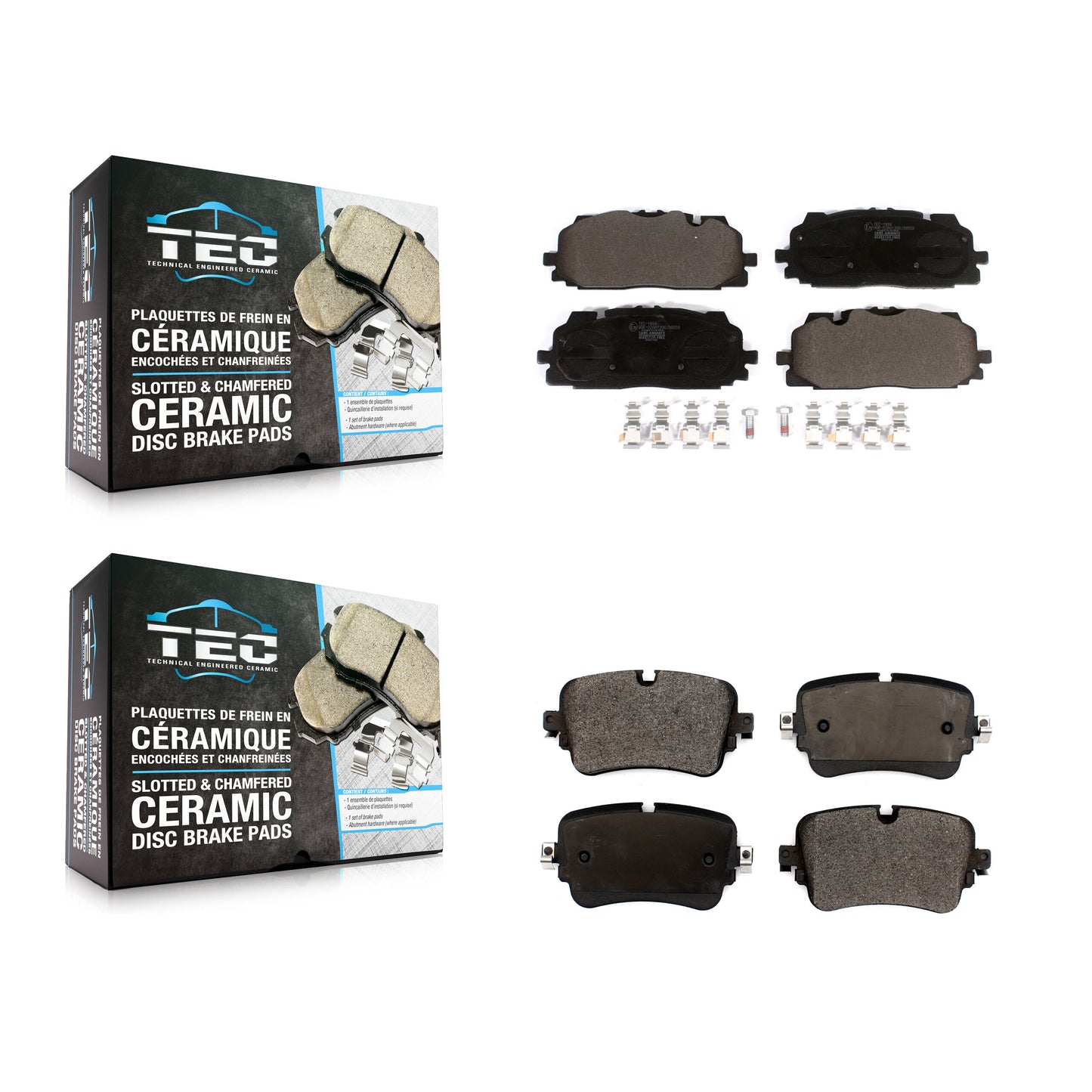 [Avant + Arrière] Kit de plaquette (céramique) de frein pour Audi Q7 Q8 A8 Quattro KTC-100594