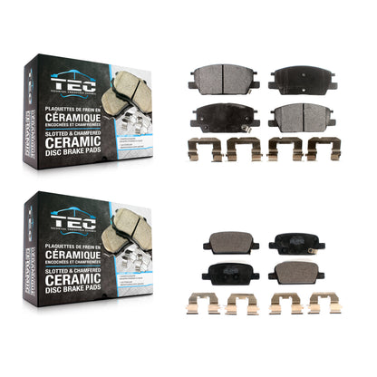 [Avant + Arrière] Kit de plaquette (céramique) de frein pour 2016-2020 Chevrolet Malibu avec Manual Parking KTC-100596