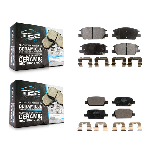 [Avant + Arrière] Kit de plaquette (céramique) de frein pour 2016-2020 Chevrolet Malibu avec Manual Parking KTC-100596