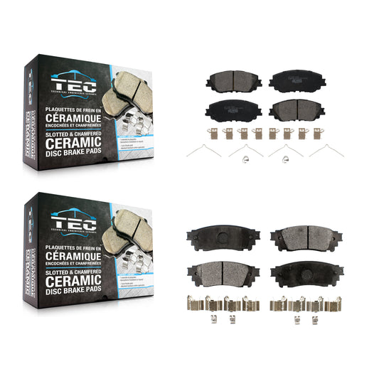 [Avant + Arrière] Kit de plaquette (céramique) de frein pour Toyota Camry RAV4 Lexus C-HR ES350 Avalon ES300h UX250h UX200 Venza ES250 Corolla Cross KTC-100600