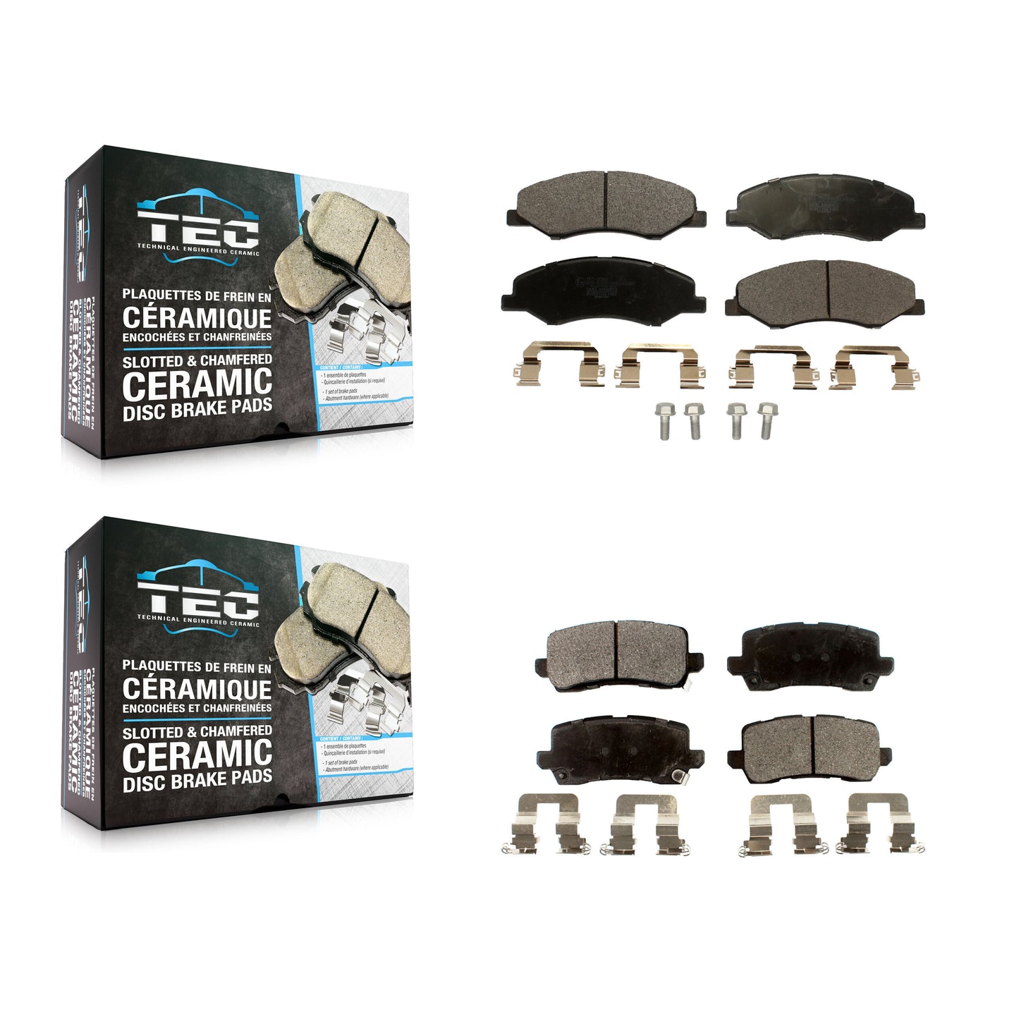 [Avant + Arrière] Kit de plaquette (céramique) de frein pour 2018-2023 Honda Odyssey KTC-100601