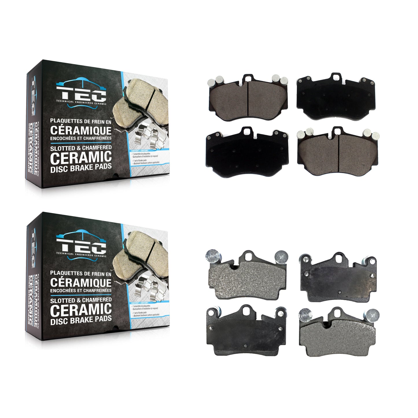 [Avant + Arrière] Kit de plaquette (céramique) de frein pour Porsche Cayenne avec 380mm Diameter Rotor KTC-100608