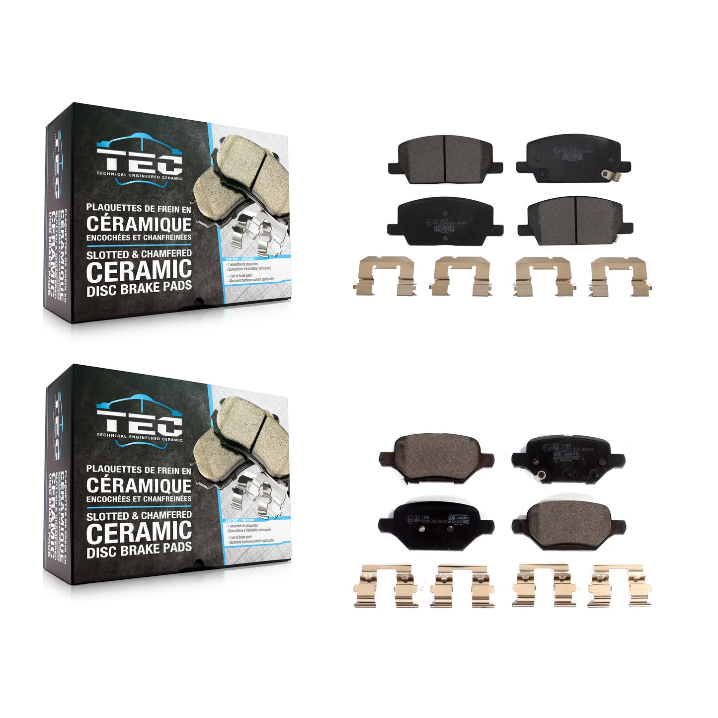 [Avant + Arrière] Kit de plaquette (céramique) de frein pour 2018-2022 Chevrolet Trax Buick Encore KTC-100611