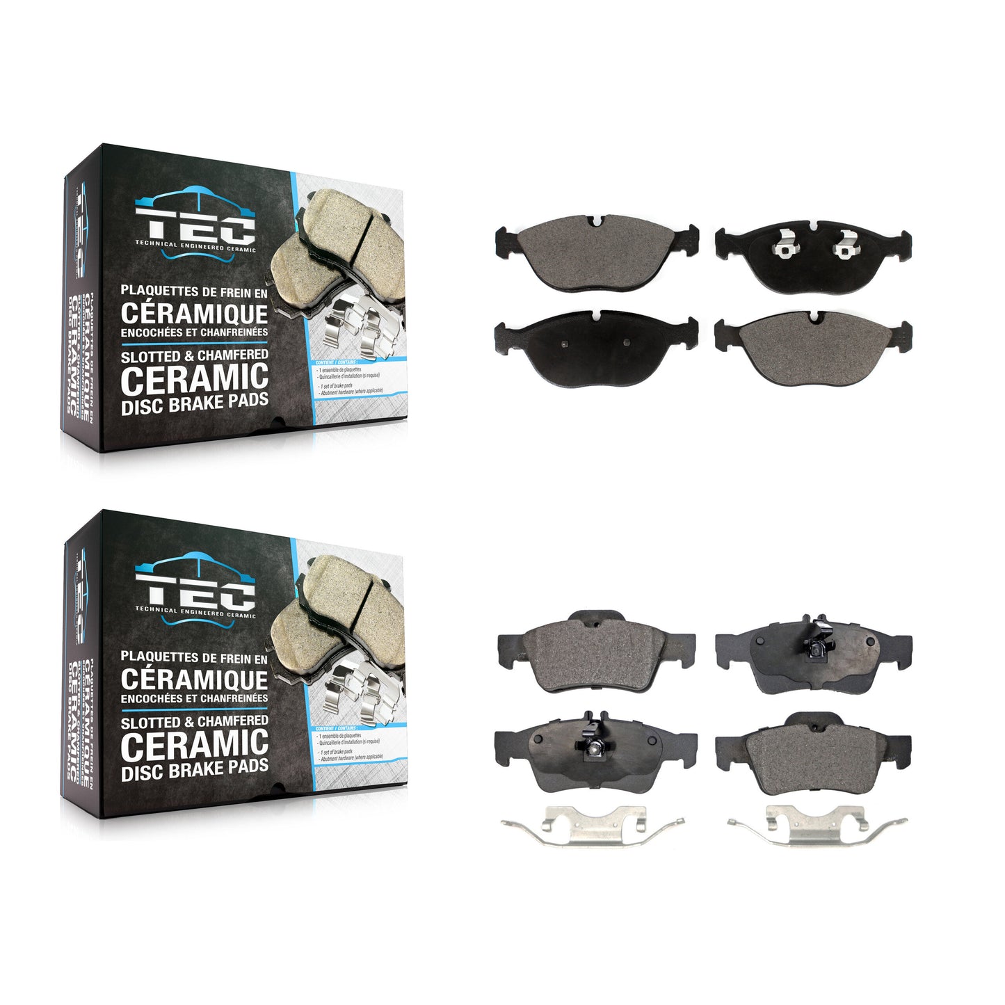 [Avant + Arrière] Kit de plaquette (céramique) de frein pour Mercedes-Benz E350 S430 E500 S500 AWD KTC-100616