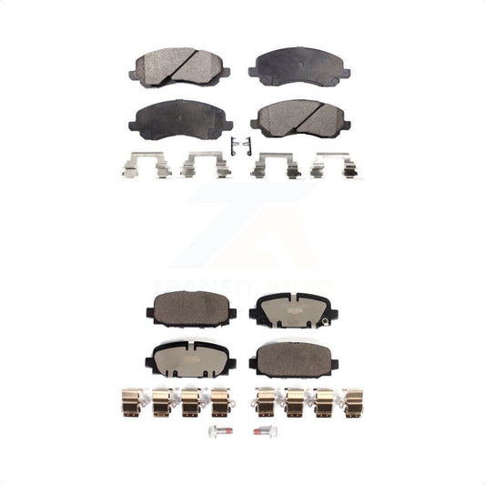 [Avant + Arrière] Kit de plaquette (céramique) de frein pour 2017 Jeep Compass avec Code BR3 KTC-100617 par TEC