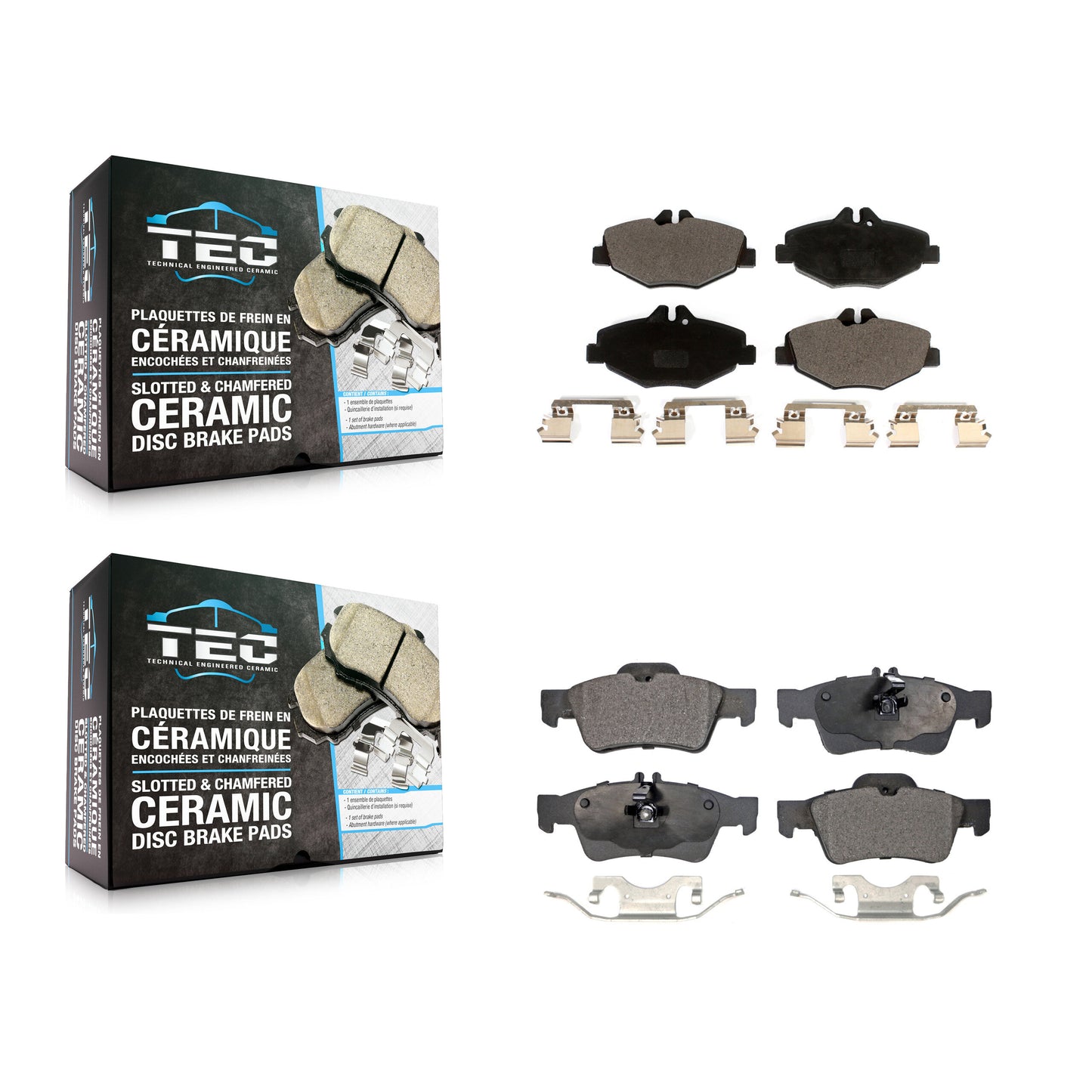 [Avant + Arrière] Kit de plaquette (céramique) de frein pour Mercedes-Benz E350 E320 KTC-100618