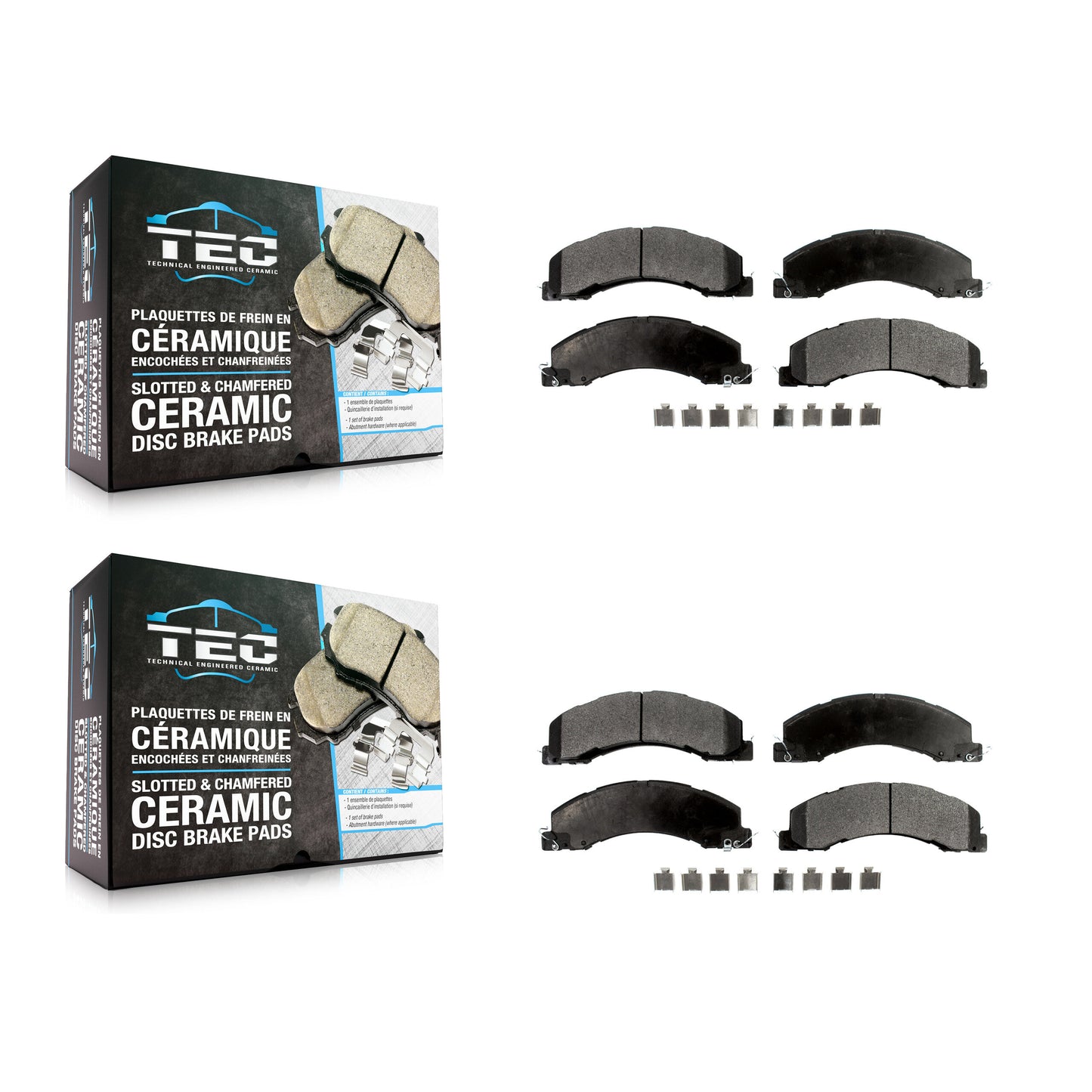 [Avant + Arrière] Kit de plaquette (céramique) de frein pour Ram 5500 Dodge Sterling Truck 4500 Bullet 45 55 KTC-100619