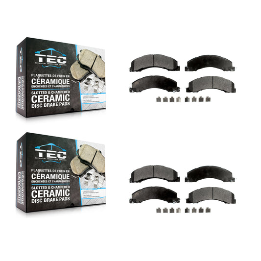 [Avant + Arrière] Kit de plaquette (céramique) de frein pour Ram 5500 Dodge Sterling Truck 4500 Bullet 45 55 KTC-100619