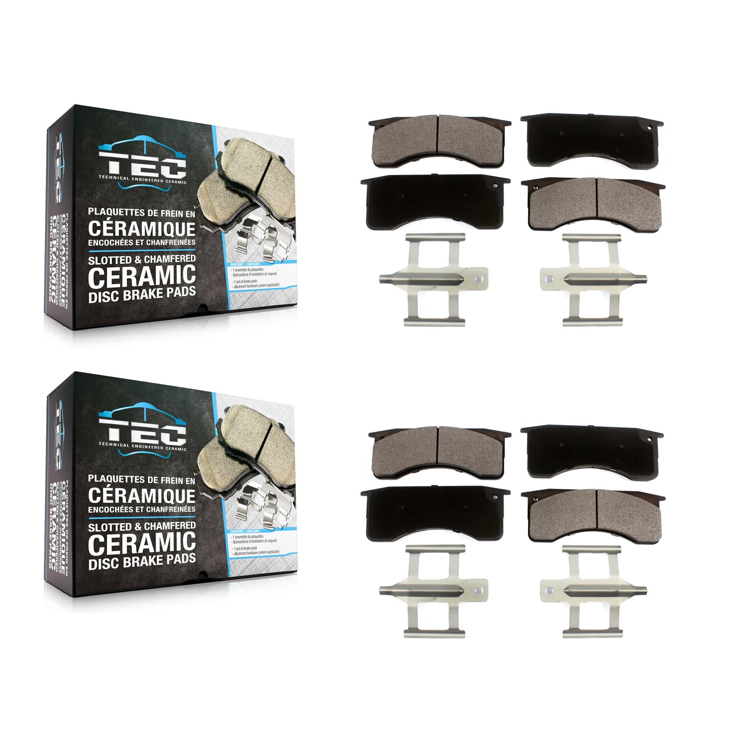 [Avant + Arrière] Kit de plaquette (céramique) de frein pour International 4400 4300LP Blue Bird Vision School Bus IC Corporation 4300 Hino CE 258 4400LP 268 Commercial All American FE HC Integrated GMC Ford Isuzu KTC-100626