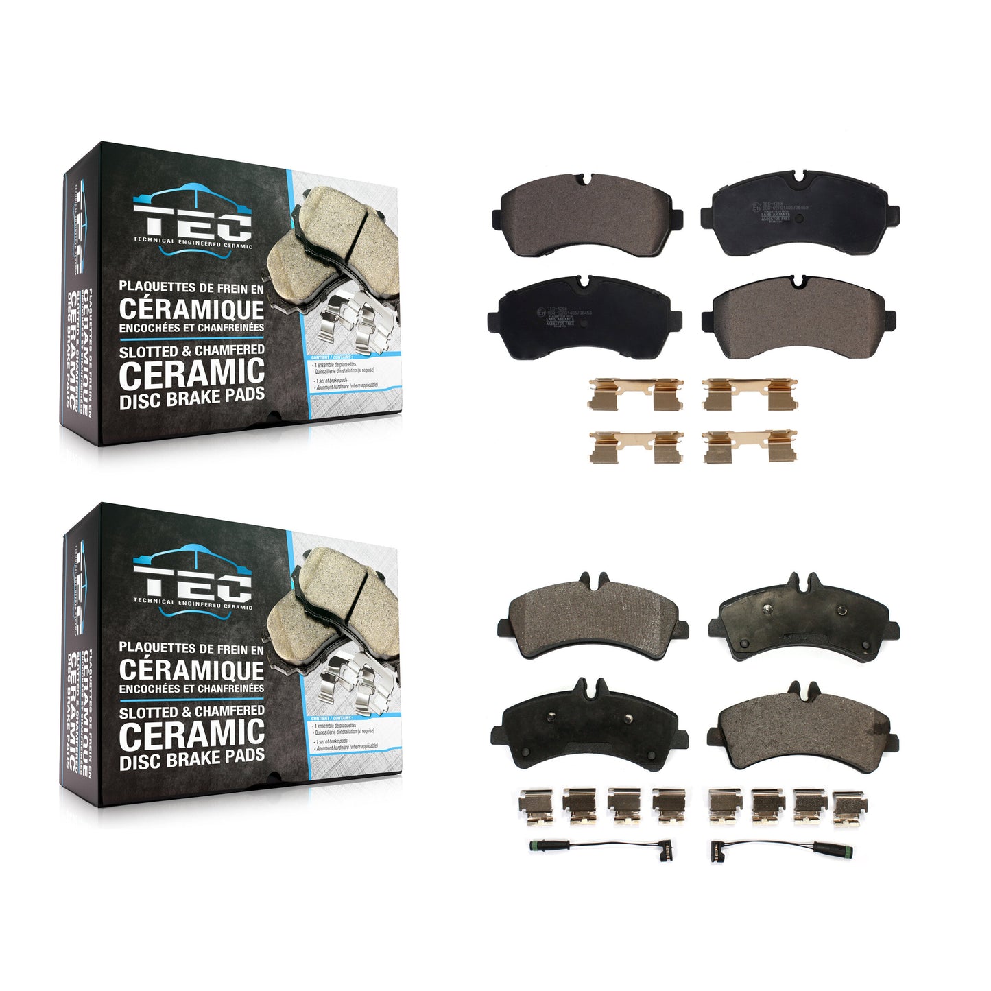[Avant + Arrière] Kit de plaquette (céramique) de frein pour Sprinter 3500 Mercedes-Benz Freightliner Dodge KTC-100628