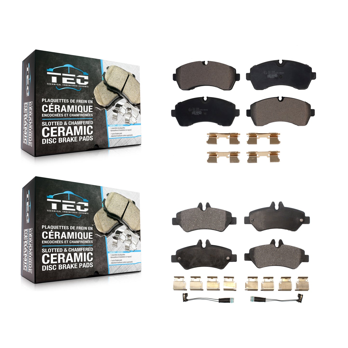 [Avant + Arrière] Kit de plaquette (céramique) de frein pour Sprinter 3500 Freightliner Dodge Mercedes-Benz KTC-100629
