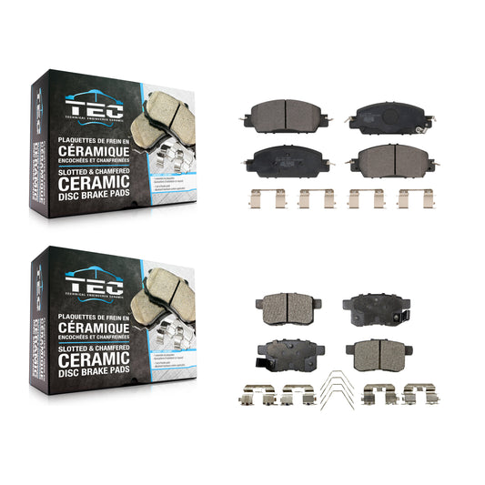 [Avant + Arrière] Kit de plaquette (céramique) de frein pour 2016-2017 Honda Accord LX-S KTC-100630