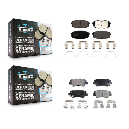 [Avant + Arrière] Kit de plaquette (céramique) de frein pour 2014-2016 Kia Soul KTC-100633