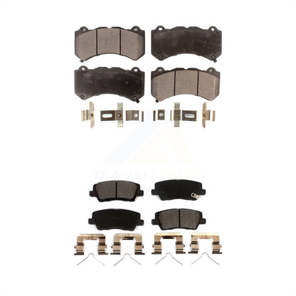 [Avant + Arrière] Kit de plaquette (céramique) de frein pour 2016 Cadillac CTS Vsport Premium avec RWD sans Performance Lining KTC-100638 par TEC