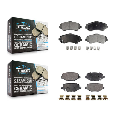 [Avant + Arrière] Kit de plaquette (céramique) de frein pour Dodge Grand Caravan Chrysler Town & Country Journey Ram C/V Volkswagen Routan KTC-100640