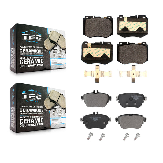[Avant + Arrière] Kit de plaquette (céramique) de frein pour 2017 Mercedes-Benz E300 sans Sport Package KTC-100645