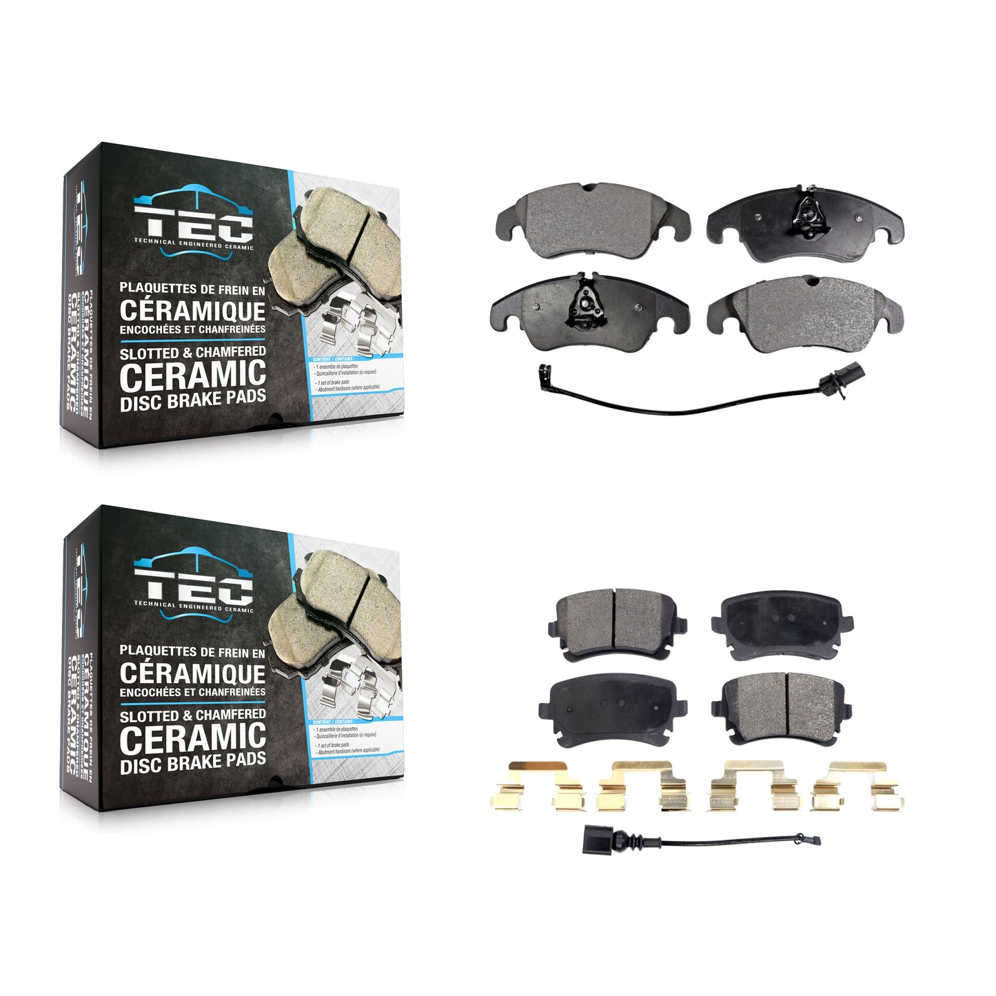 [Avant + Arrière] Kit de plaquette (céramique) de frein pour Audi S4 S5 A4 allroad KTC-100647