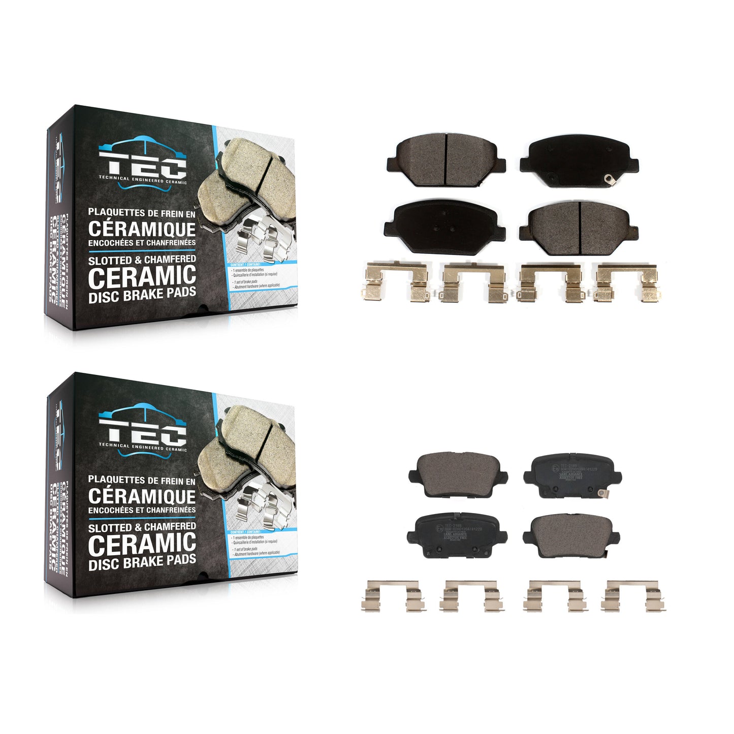 [Avant + Arrière] Kit de plaquette (céramique) de frein pour Cadillac XT4 Buick Regal Sportback KTC-100649