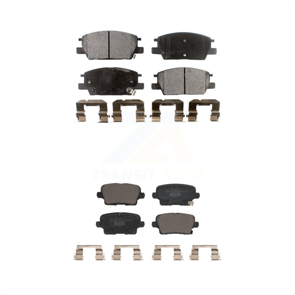 [Avant + Arrière] Kit de plaquette (céramique) de frein pour 2018-2019 Buick Regal Sportback AWD avec 3.6L avec 300mm Diameter Rotor KTC-100650 par TEC