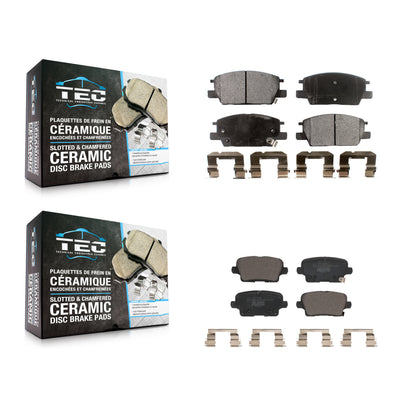 [Avant + Arrière] Kit de plaquette (céramique) de frein pour 2018-2019 Buick Regal Sportback AWD avec 3.6L avec 300mm Diameter Rotor KTC-100650