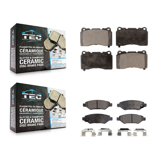 [Avant + Arrière] Kit de plaquette (céramique) de frein pour Cadillac CTS avec Brembo Calipers KTC-100661