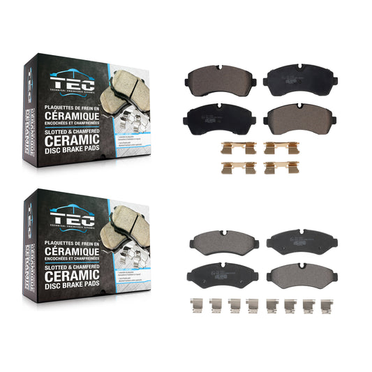 [Avant + Arrière] Kit de plaquette (céramique) de frein pour Mercedes-Benz Sprinter 3500 2500 Freightliner 1500 3500XD KTC-100666