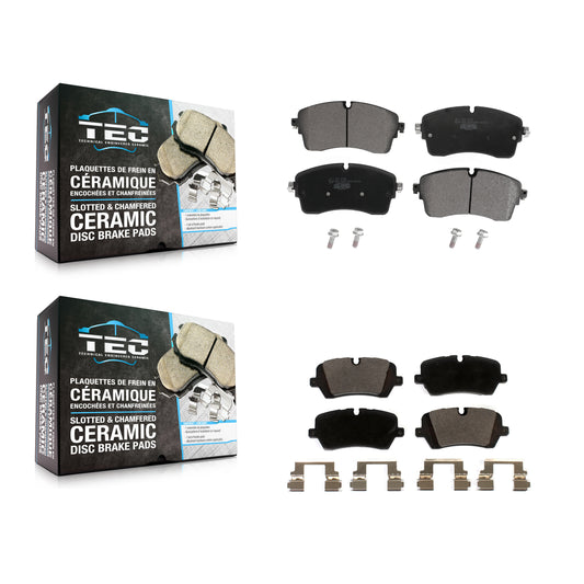 [Avant + Arrière] Kit de plaquette (céramique) de frein pour 2018 Land Rover Range 3.0L avec DIESEL engine avec Dual Piston Caliper KTC-100672