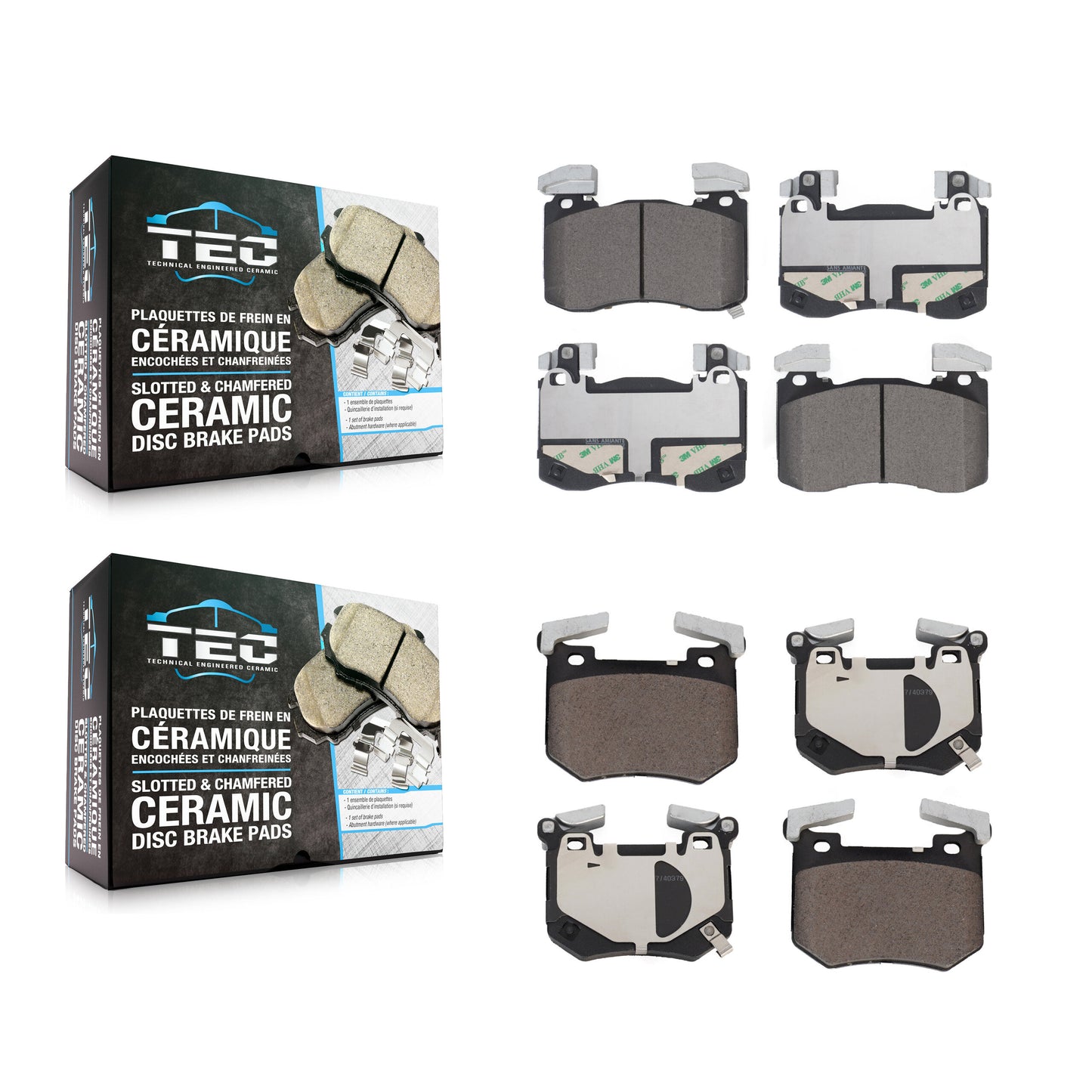 [Avant + Arrière] Kit de plaquette (céramique) de frein pour Kia Stinger Genesis G70 KTC-100687