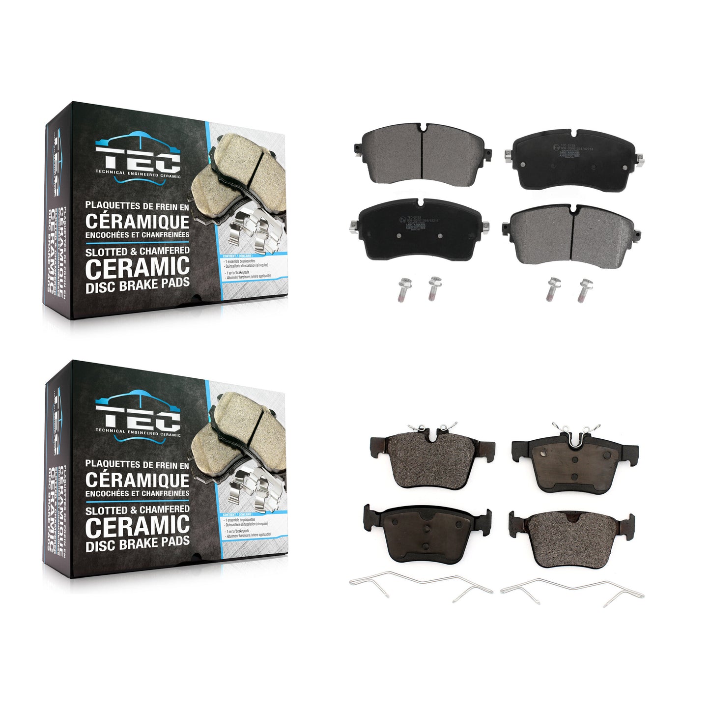 [Avant + Arrière] Kit de plaquette (céramique) de frein pour Jaguar E-Pace KTC-100689