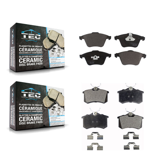 [Avant + Arrière] Kit de plaquette (céramique) de frein pour 2004 Audi A6 Quattro avec 321mm Diameter Rotor KTC-100691