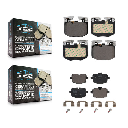 [Avant + Arrière] Kit de plaquette (céramique) de frein pour BMW X3 X5 530i xDrive X7 530e 740i X4 640i Gran Turismo 740e 540i 840i Coupe KTC-100704