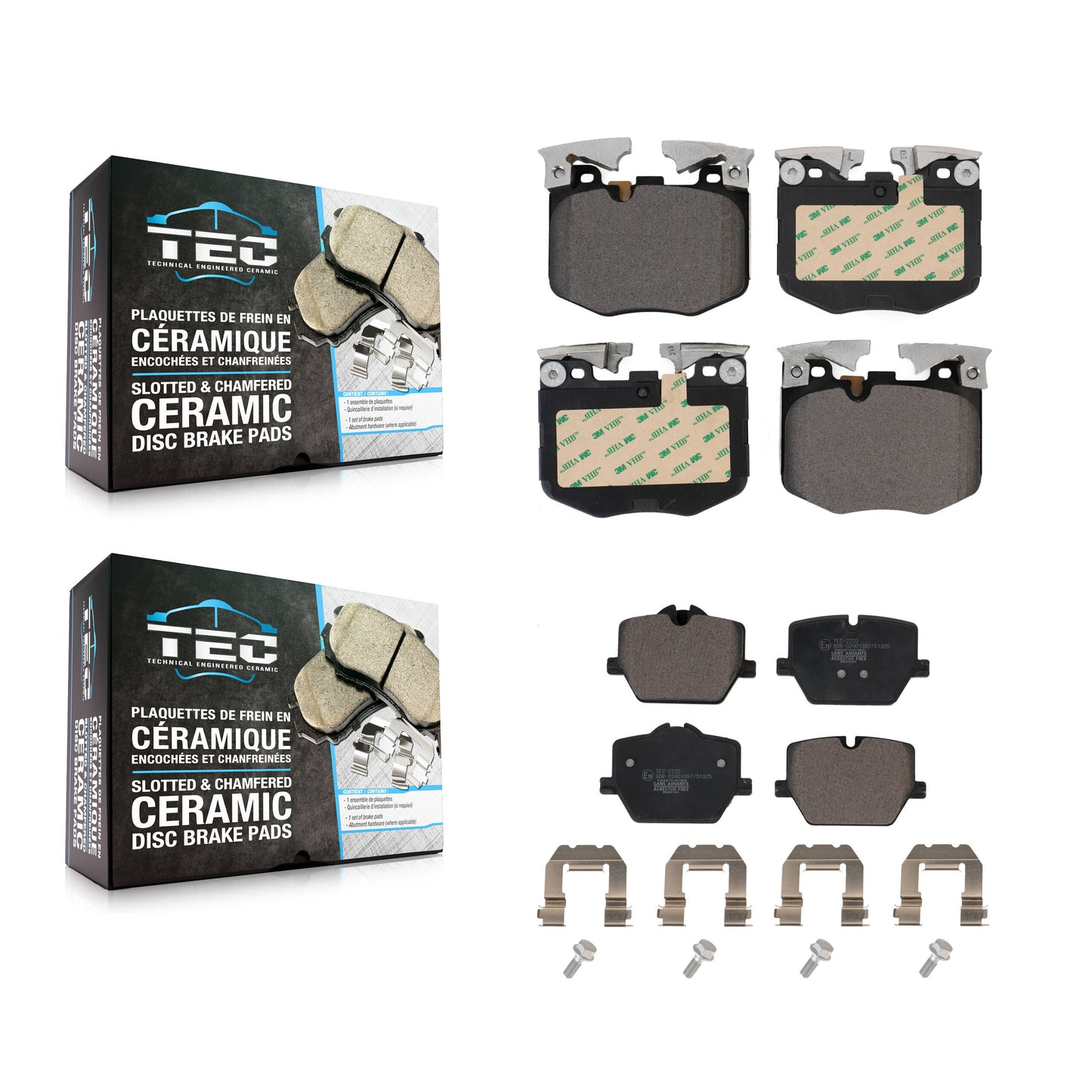 [Avant + Arrière] Kit de plaquette (céramique) de frein pour BMW 330i xDrive M340i Z4 230i 430i M440i Gran Coupe avec Blue Painted Calipers KTC-100710